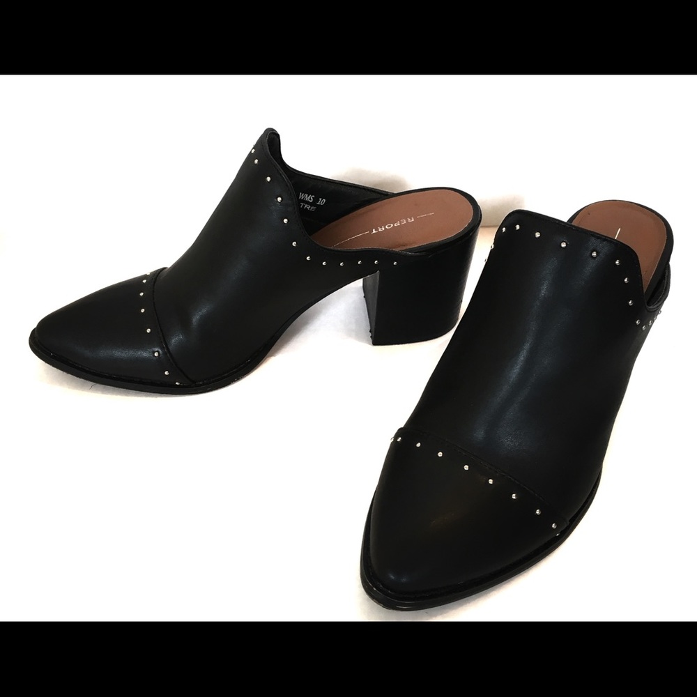 Women’s “Report” mule shoes. Size 10.